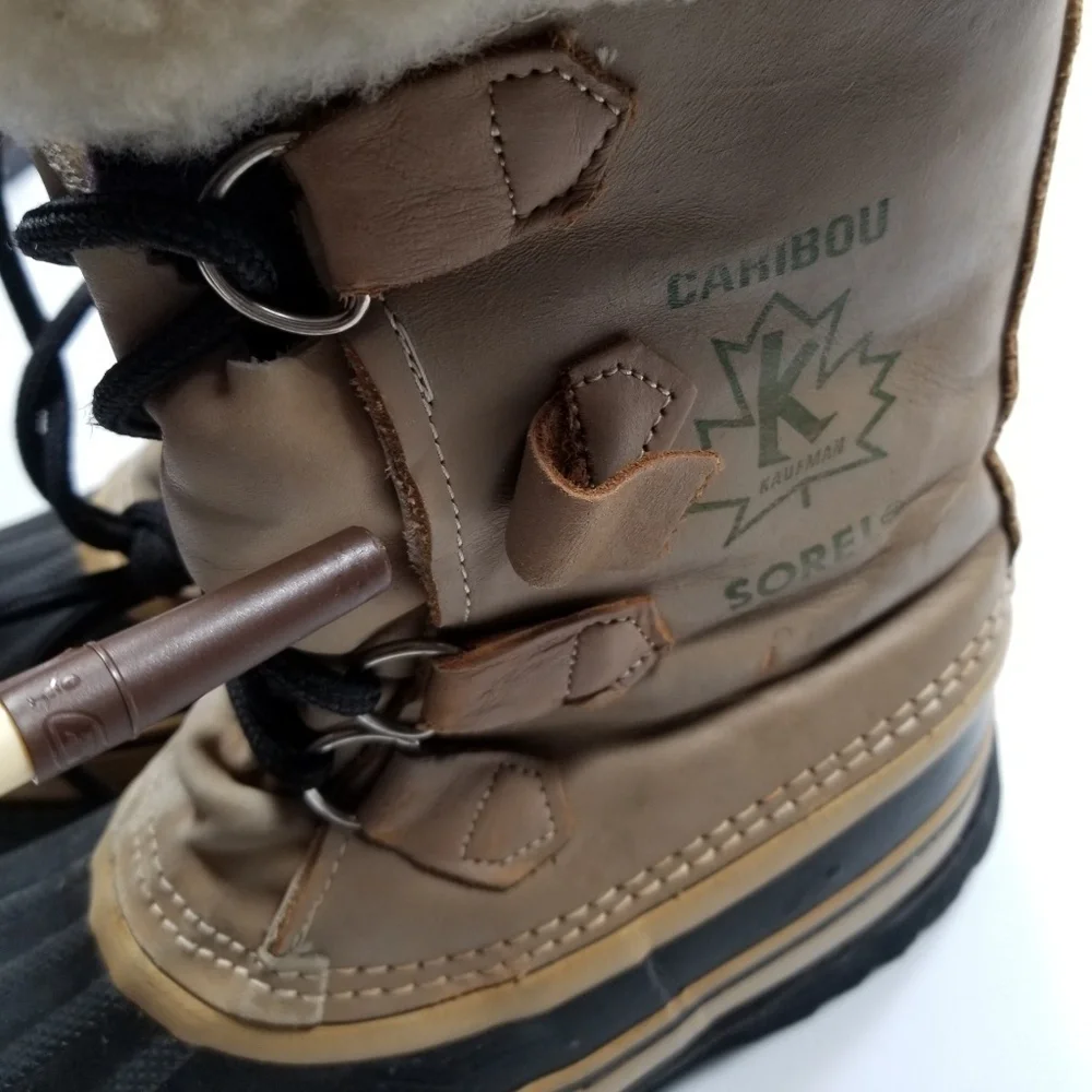 Sorel Caribou Boots Sz 4 Sherpa Lined Tan Women's Winter